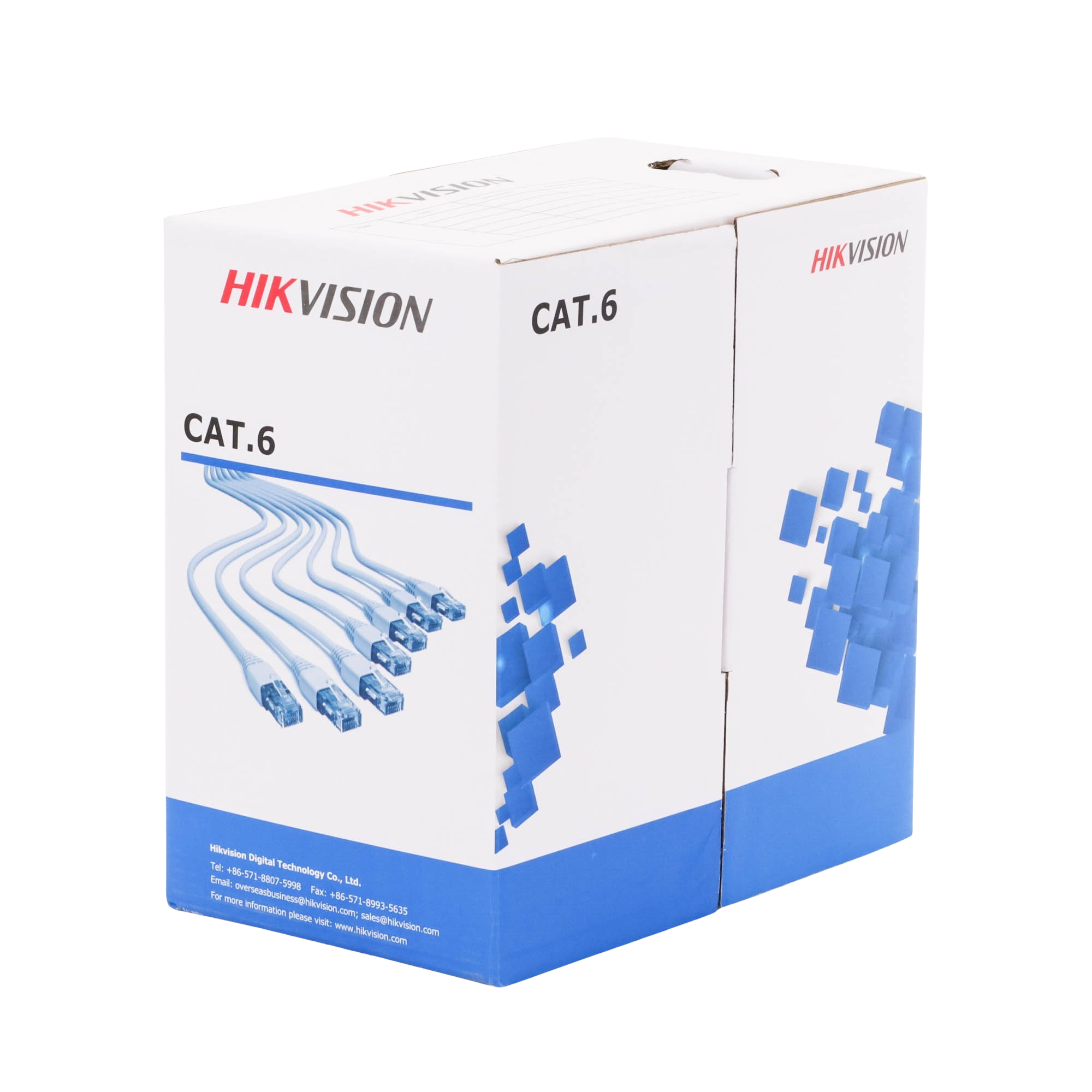 DS-1LN6-UE-WB|Bobina de Cable de 305 m (1000 ft) Cat 6 / 100% Cobre / Color Azul / Uso en Interior / PVC